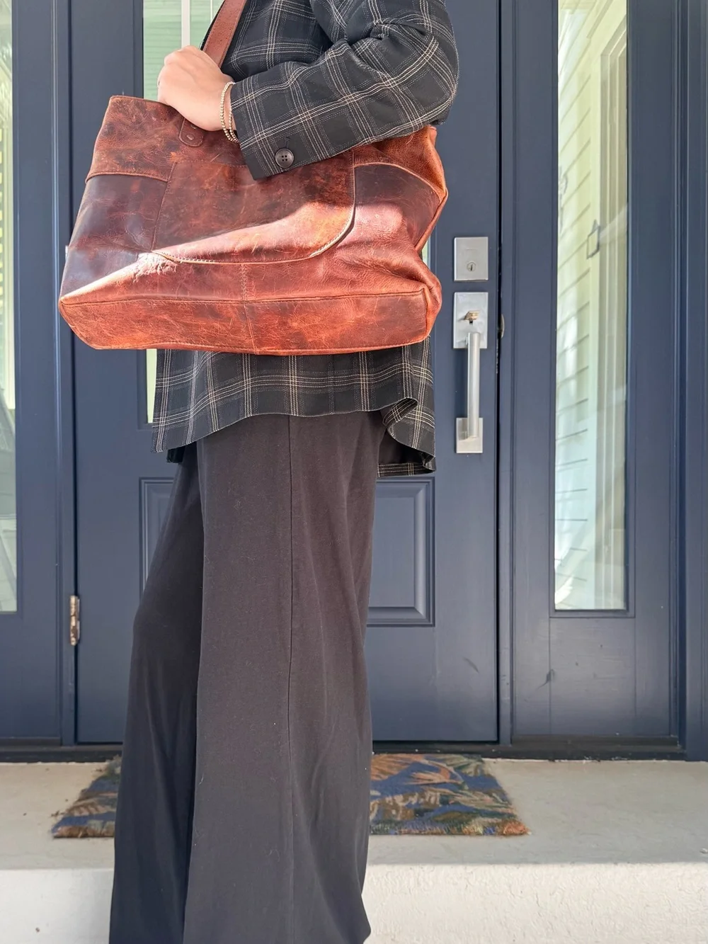 Leather Tote Bag in Distressed Brown - Classic Everyday Carry